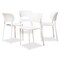 Baxton Studio Rae ModernWhite Finished Polypropylene Plastic 4-Piece Stackable Dining Chair Set, PK4 192-4PC-12022-ZORO - alternate 2